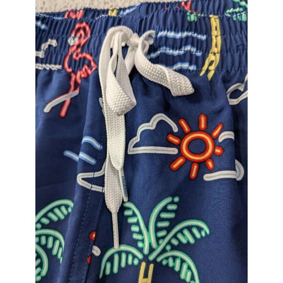 Chubbies Swim Trunks XL Neon Lights Flamingos Shorts 5.5 Tropical Beach Liner - Picture 13 of 14